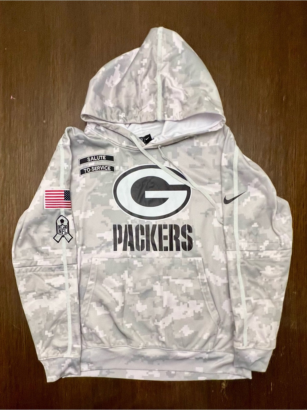 2024 Nike Green Bay Packers Salute to Service Camo Hoodie Men’s M NFL
